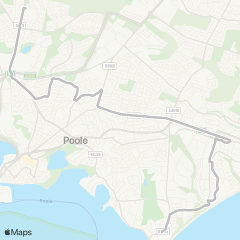 morebus St. Anns Hospital - Poole Grammar School map