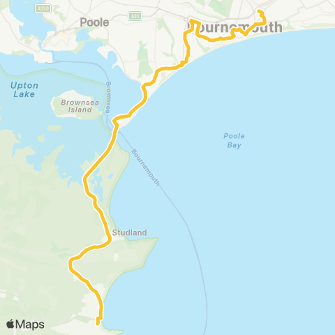 morebus Bournemouth Sta (Stand A) - Bus Sta (Stop 1) map