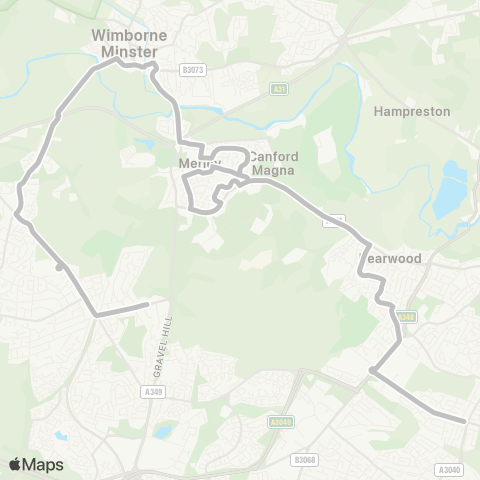 morebus Corfe Hills School - Co-op Store map