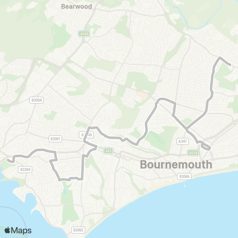 morebus Pk Gates - Bournemouth School For Girls map