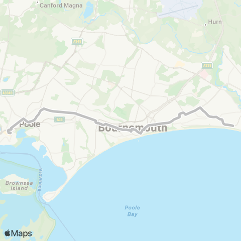 morebus Bus Sta (Stand B) - Southbourne Crossroads map