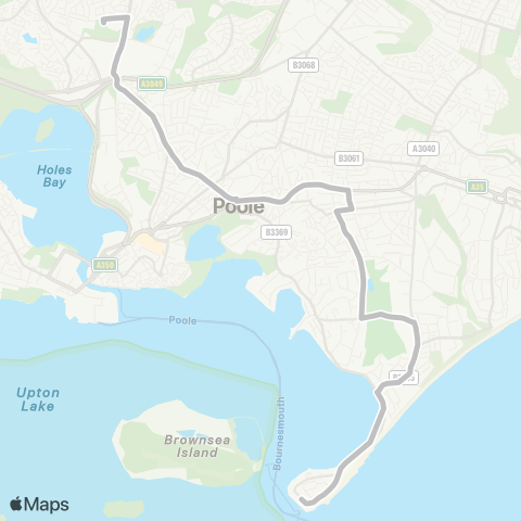 morebus Ferry Approach - Parkstone Grammar Sch map