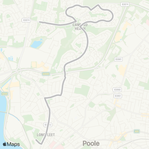 morebus Poole High School - Montacute School map