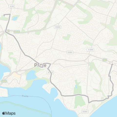 morebus Cty Gates (Stop 1) - Parkstone Grammar Sch map