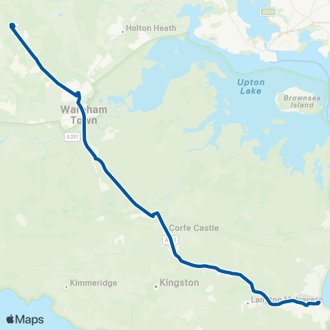 morebus Wareham Forest Park - Bus Sta (Stop 2) map