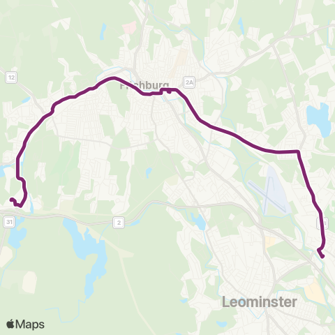 MBTA Wachusett - North Leominster map