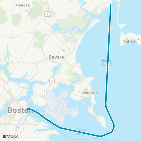 MBTA Lynn Ferry map