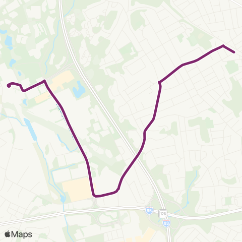 MBTA Reading - Anderson / Woburn map