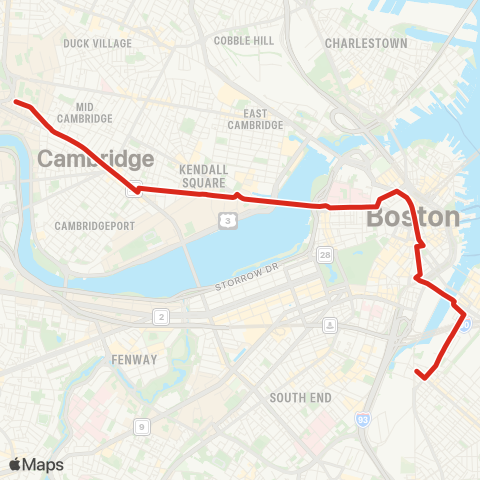 MBTA Harvard - Broadway map