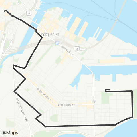 MBTA City Point - Chauncy St & Summer St map