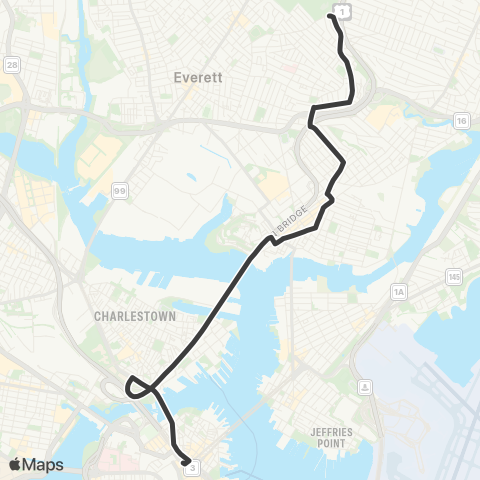 MBTA Woodlawn - Haymarket Station map