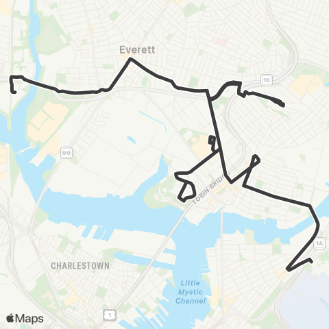 MBTA Wellington Station - Wood Island Station map