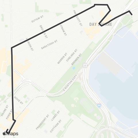 MBTA Wood Island Station - Maverick Station map