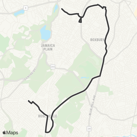 MBTA Roslindale Square - Heath Street map