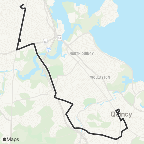 MBTA Quincy Ctr Sta - Ashmont Sta via W Quincy map