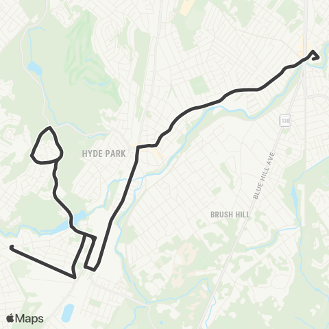 MBTA River St & Milton St - Mattapan Sta map