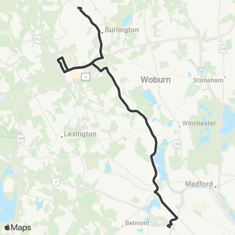 MBTA North Burlington - Alewife Station map