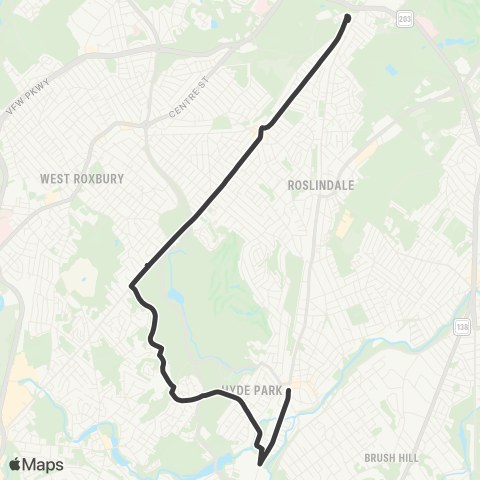 MBTA Georgetowne - Forest Hills Station map