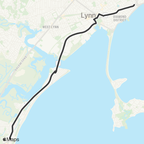 MBTA Marblehead - Wonderland Station map