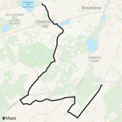 MBTA Reservoir Station - Forest Hills Station map