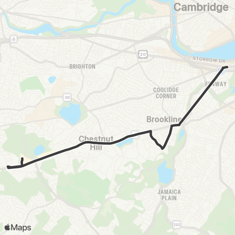 MBTA Chestnut Hill - Kenmore Station map