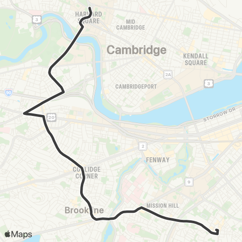 MBTA Harvard Square - Nubian Station map