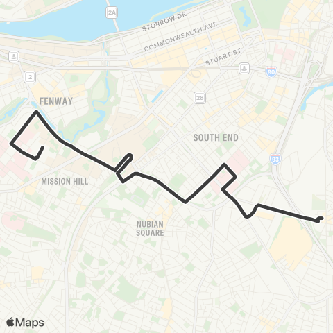 MBTA Beth Israel Deaconess Hosp - Andrew Sta map