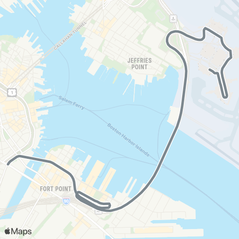 MBTA Logan Airport Terminals - South Station map