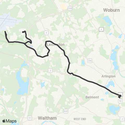 MBTA Lincoln Lab - Alewife Station map