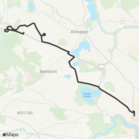 MBTA Arlmont Village - Harvard Station map