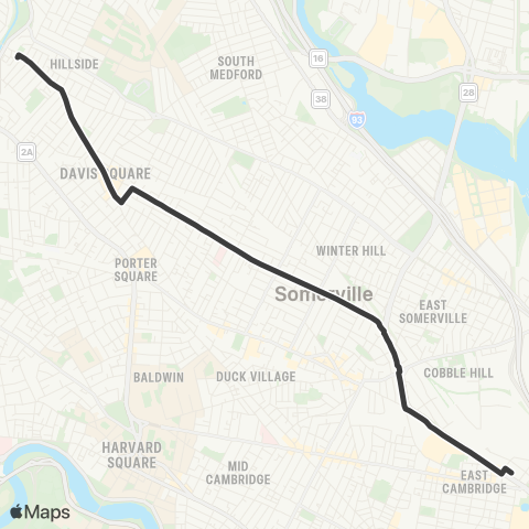 MBTA Clarendon Hill - Lechmere Station map