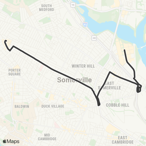 MBTA Davis Station - Assembly Row map