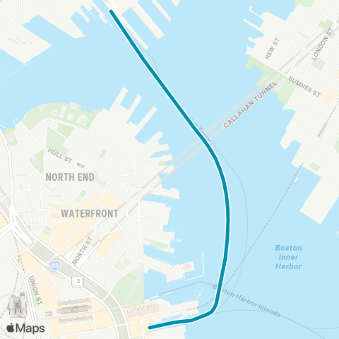 MBTA Charlestown Ferry map