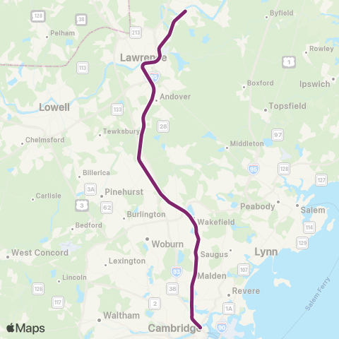 MBTA Haverhill Line map