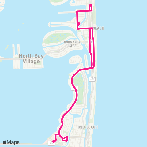 Miami Beach Trolley Mount Sinai Link map