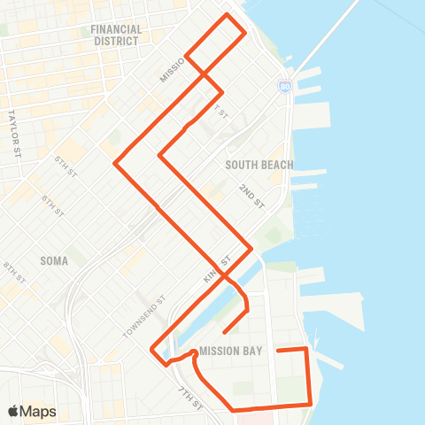 Mission Bay TMA Transbay-Caltrain map