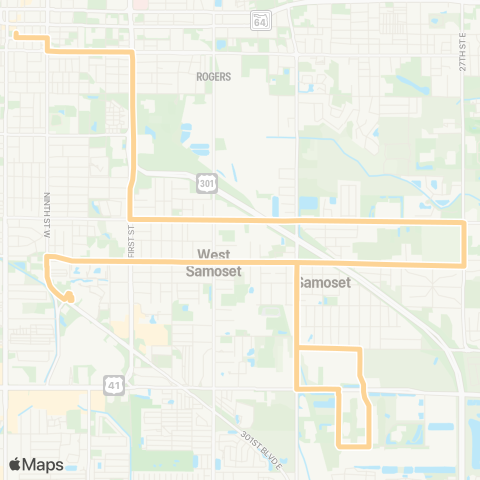 MCAT East Bradenton - Samoset map