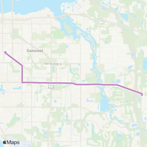 MCAT Sr 70 / 53rd Ave E map