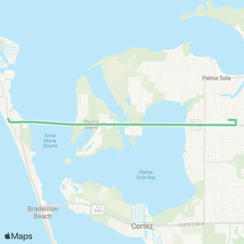 MCAT Beach Bus map