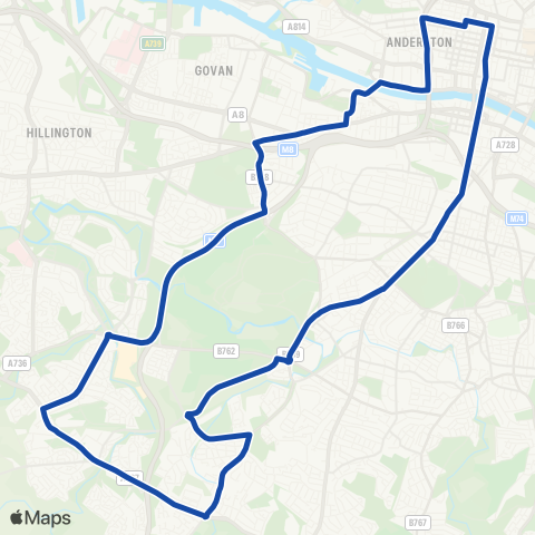 McGill's Bus Service Garnet Street - Garnet Street map