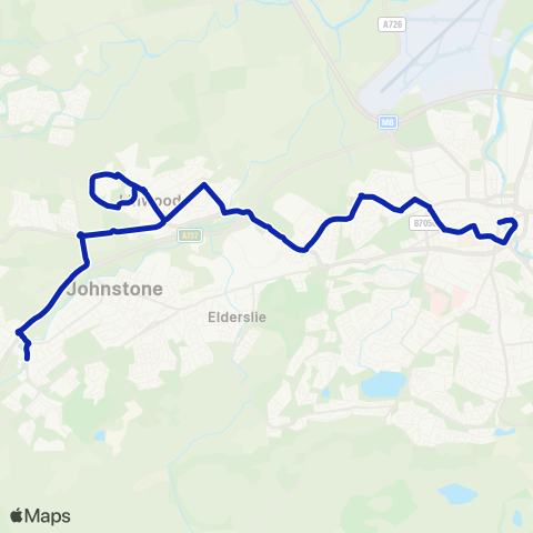 McGill's Bus Service St Mirren Street - Weeple Drive map