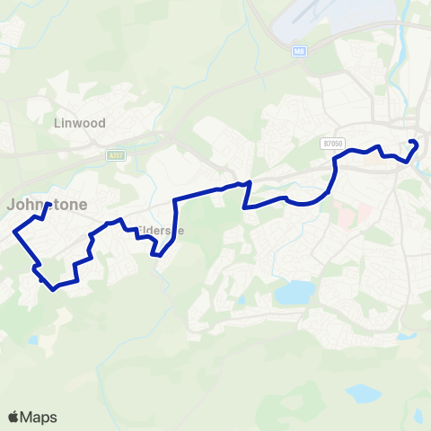 McGill's Bus Service Abbey Close - Houston Square (Stop 3) map