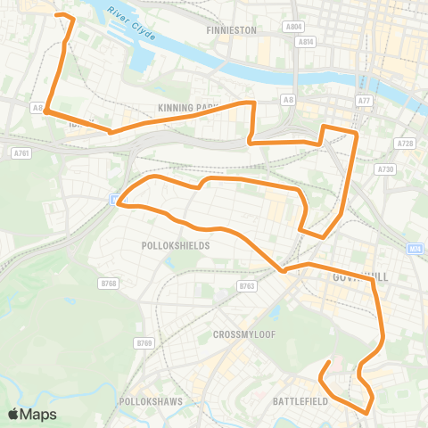 McGill's Bus Service Victoria ACAD unit - Govan Bus Sta (Stance 2) map