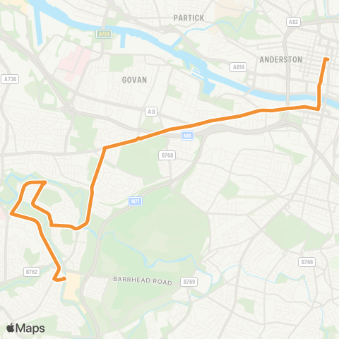 McGill's Bus Service Hope Street - Silverburn Bus Station map