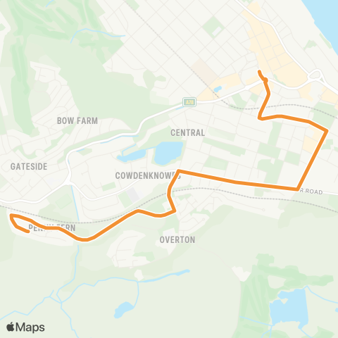 McGill's Bus Service Pennyfern Road - Stance 8 map