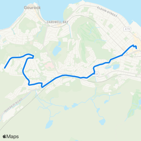 McGill's Bus Service Wellyard Wynd - Stance 8 map