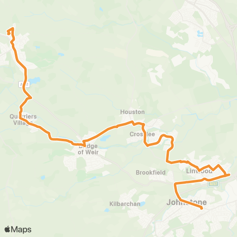 McGill's Bus Service Hillside Avenue - Johnstone Station map