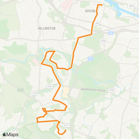 McGill's Bus Service Govan Bus Sta (Stance 1) - B / Q Superstore map