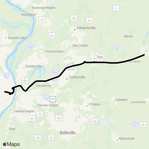 Madison County Transit Highland Express map