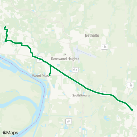 Madison County Transit Alton - Edwardsville map